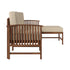 Midland Modern Solid Wood 3-Piece Outdoor Sectional Set