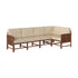 Midland Modern Solid Wood 5-Piece Outdoor Sectional Set