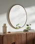 Guindarohan Gold Frame Round Mirror