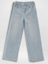 Girls Wide Leg Elastic Back Jeans