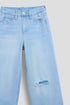 Girls Elastic Back Wide Leg Jeans