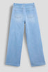 Girls Elastic Back Wide Leg Jeans