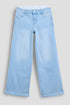 Girls Boxer Waist Wide Leg Jeans