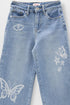 Girls Tattoo Print Wide Leg Jeans