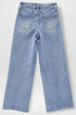 Girls Tattoo Print Wide Leg Jeans