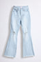 Girls Fray Hem Flare