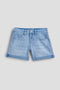Girls Shorts With Rolled Up Cuff