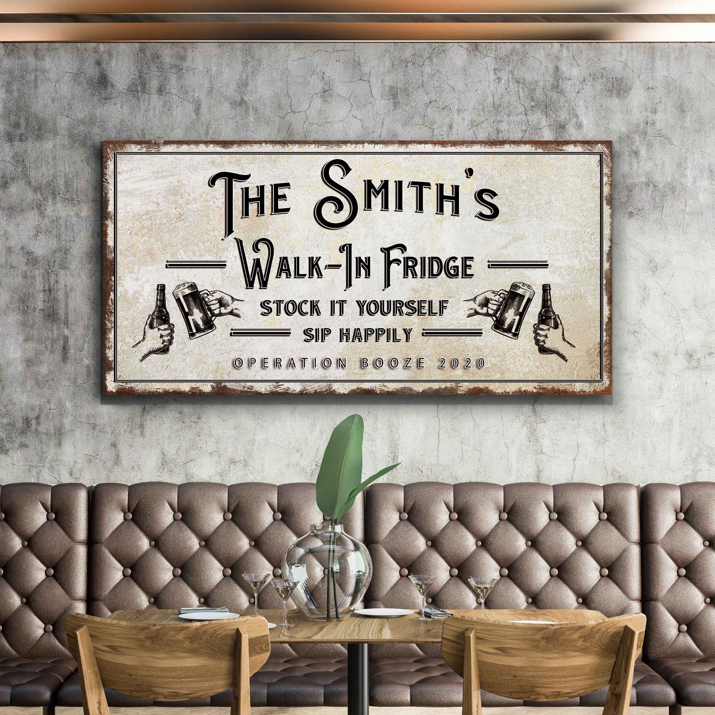 Walk-In Fridge Stock It Yourself Bar Sign