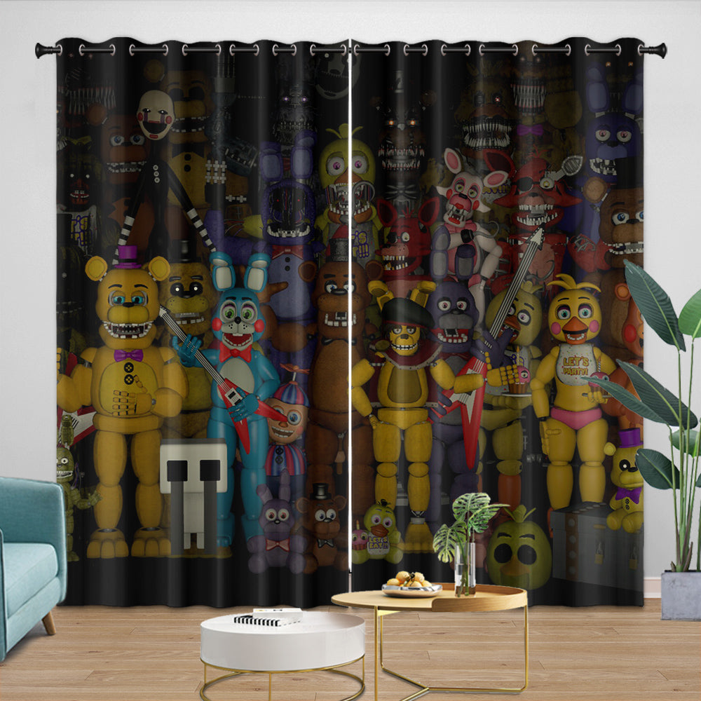 Game Five Nights At Freddys Curtains Blackout Window Drapes