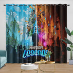 Game Minecraft Curtains Blackout Window Drapes Kids Room Decoration