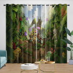 Game Minecraft Curtains Blackout Window Drapes Kids Room Decoration