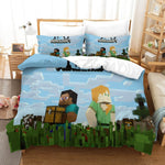 Game Minecraft Pattern Bedding Set Quilt Cover Without Filler