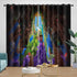 Game Pattern Minecraft Curtains Window Drapes Kids Room Decoration
