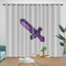 Game Pattern Minecraft Curtains Window Drapes Room Decoration