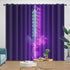 Game Pattern Minecraft Curtains Window Drapes Room Decoration
