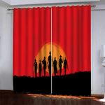 Game Red Dead Pattern Curtains Blackout Window Drapes