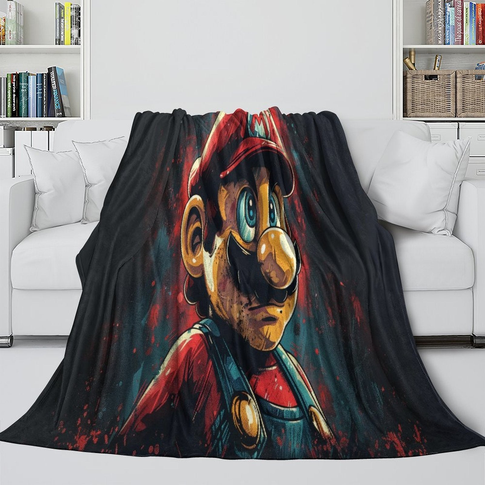 Game Super Mario Blanket Flannel Throw Kids Room Decoration
