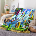 Game Super Mario Blanket Flannel Throw Room Decoration