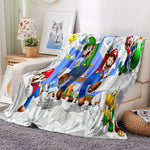 Game Super Mario Blanket Flannel Throw Room Decoration