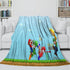 Game Super Mario Pattern Blanket Flannel Throw Kids Room Decoration