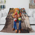 Game Super Mario Pattern Blanket Flannel Throw Kids Room Decoration