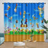 Game Super Mario Pattern Curtains Blackout Kids Room Window Drapes