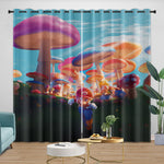 Game Super Mario Pattern Curtains Blackout Kids Room Window Drapes