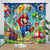 Game Super Mario Pattern Curtains Blackout Kids Room Window Drapes