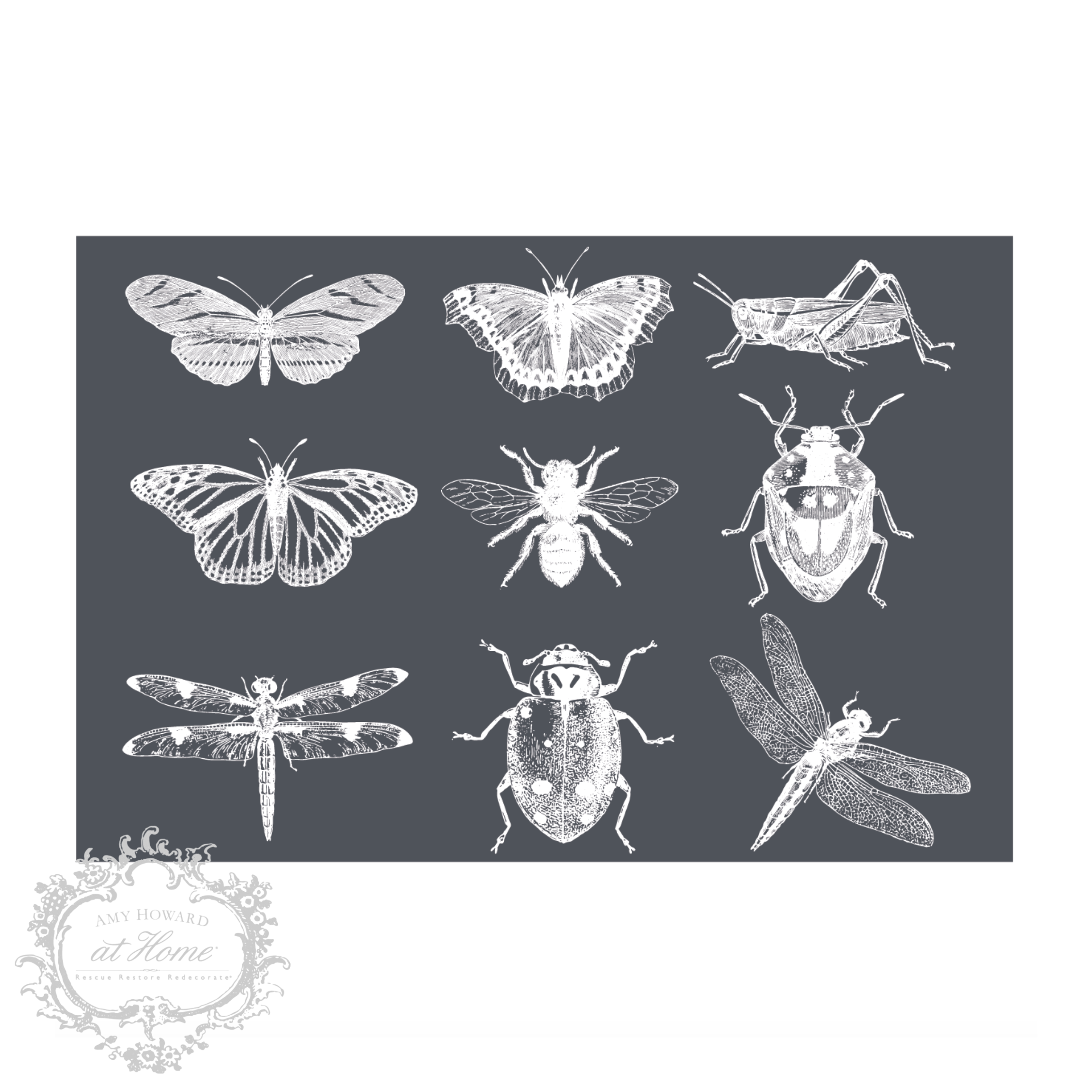 Garden Insects - Mesh Stencil 18x12