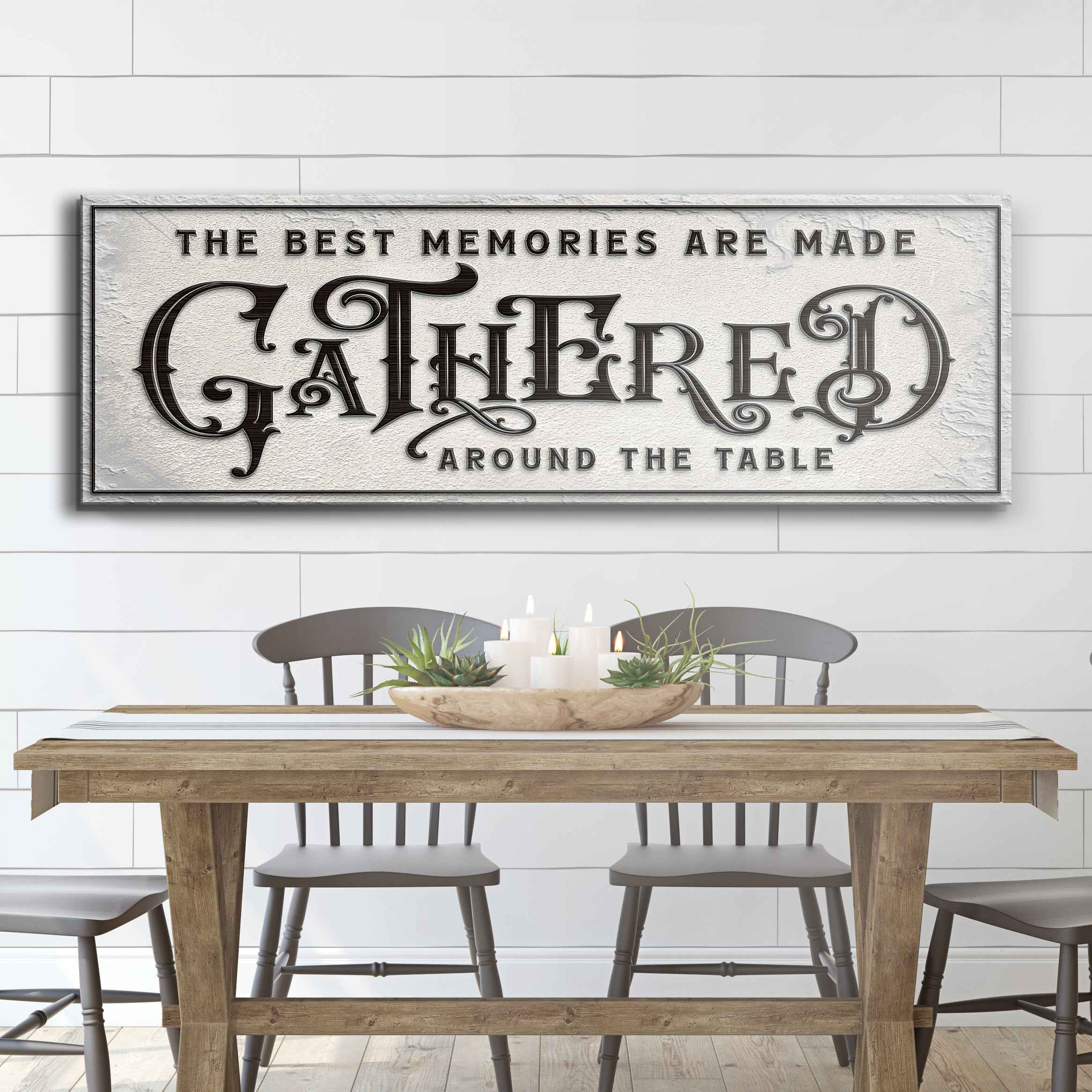 Gathered Around Table Sign II