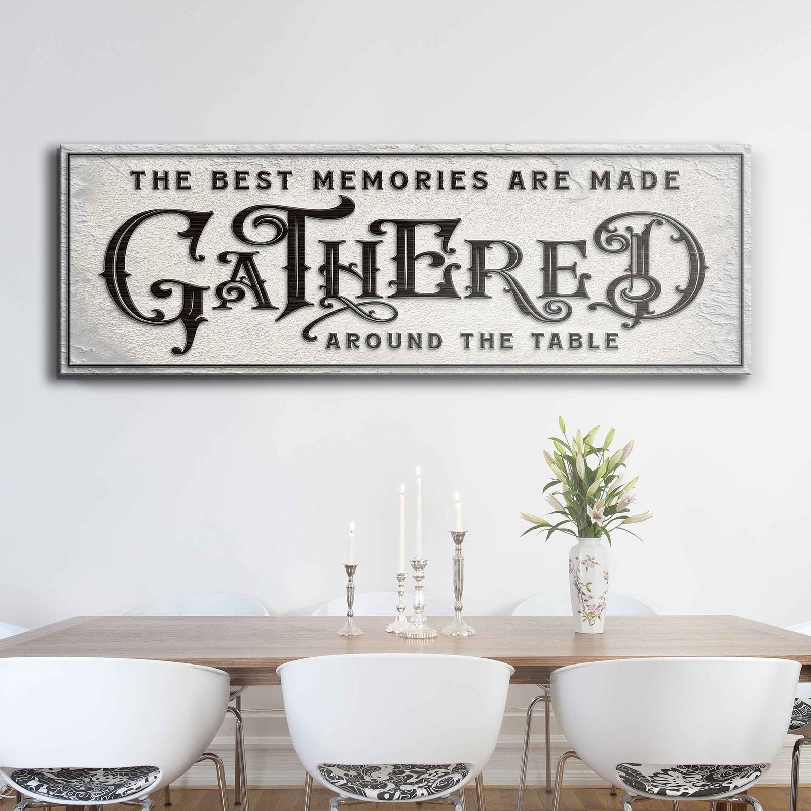 Gathered Around Table Sign II