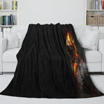 Ghost Rider Blanket Pattern Flannel Kids Room Throw