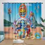 Go Jetters Curtains Pattern Blackout Window Drapes