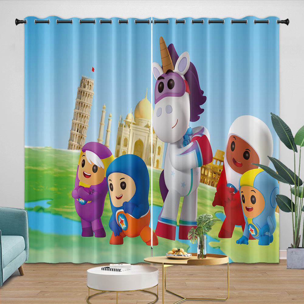Go Jetters Curtains Pattern Blackout Window Drapes
