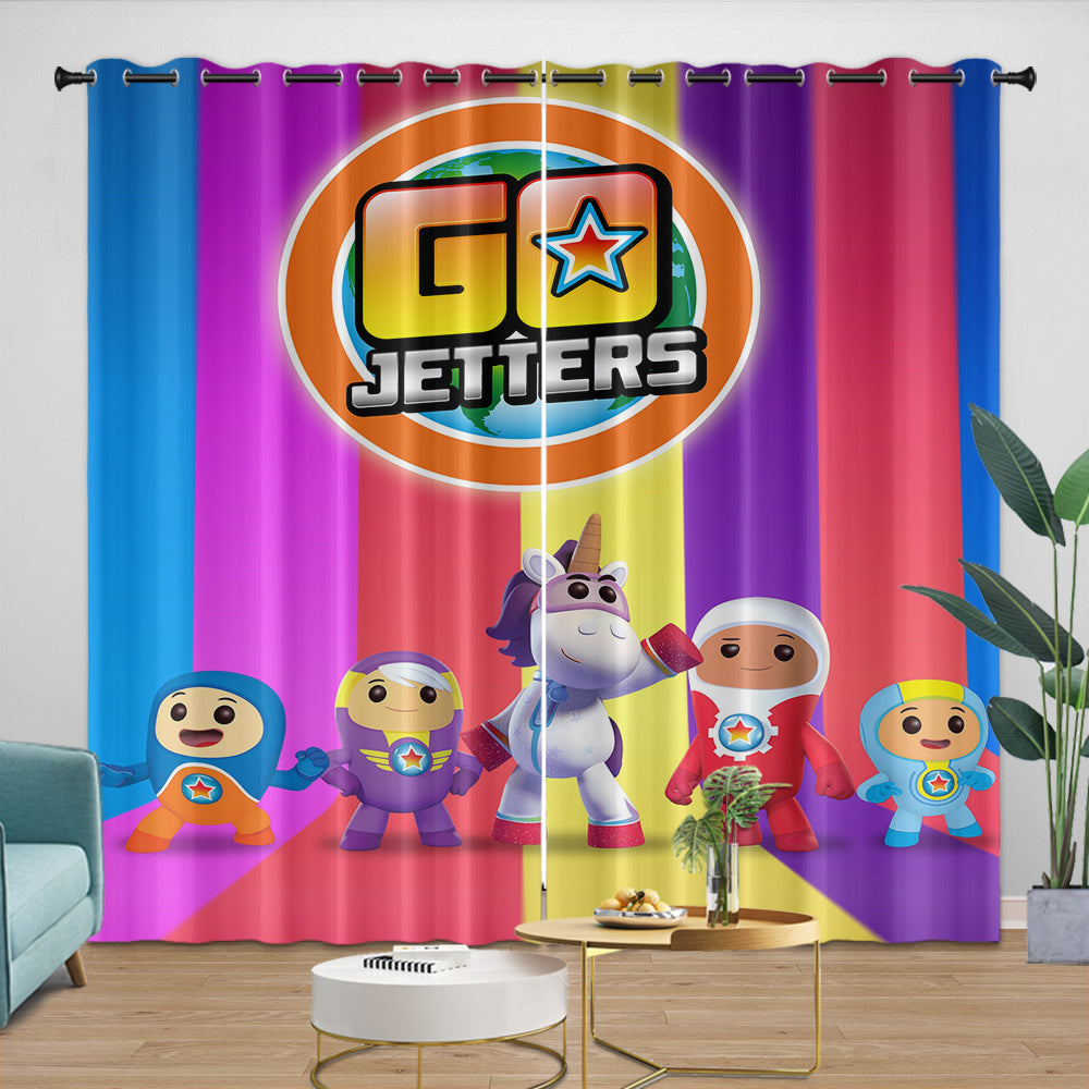 Go Jetters Curtains Pattern Blackout Window Drapes