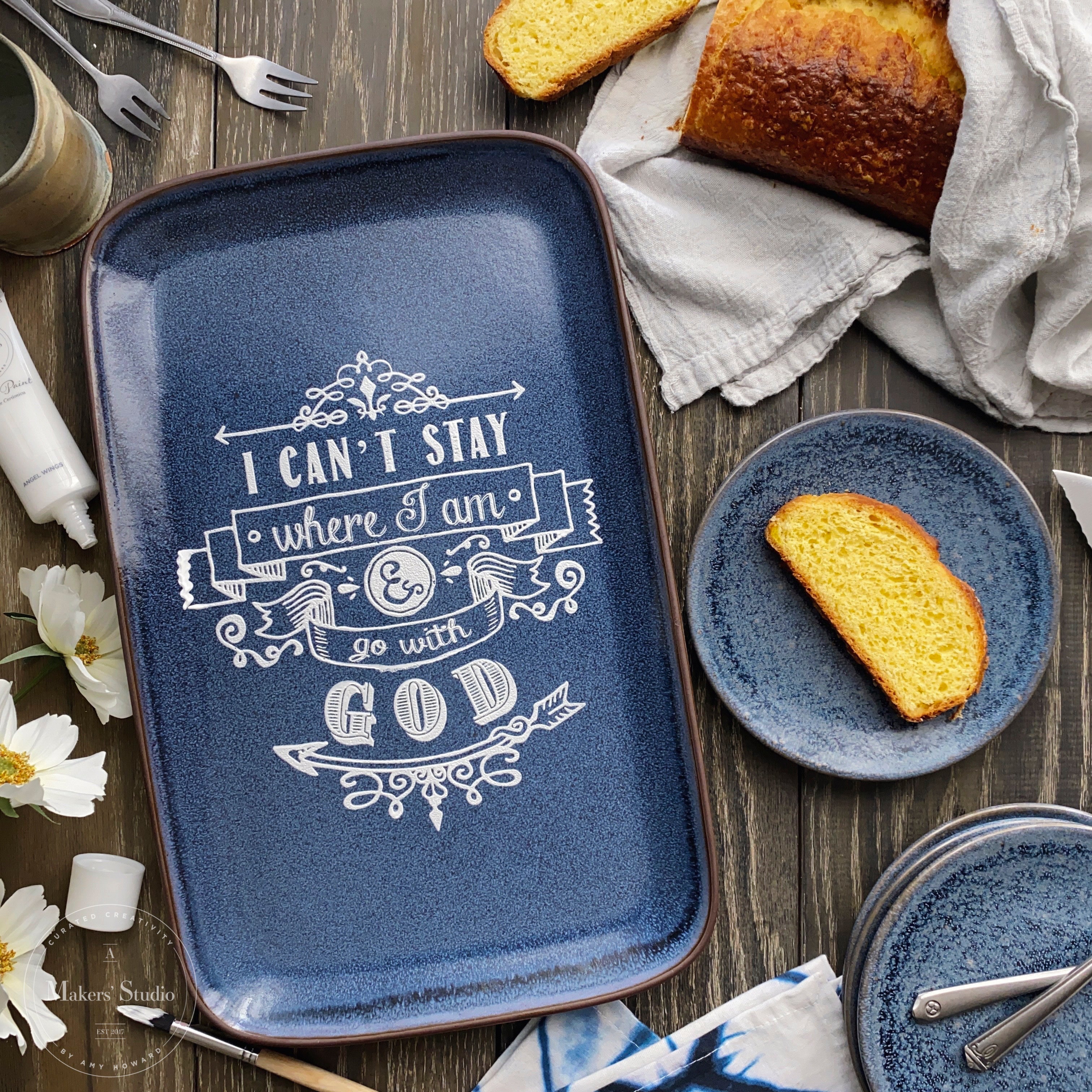 Go with God - Mesh Stencil 8.5x11