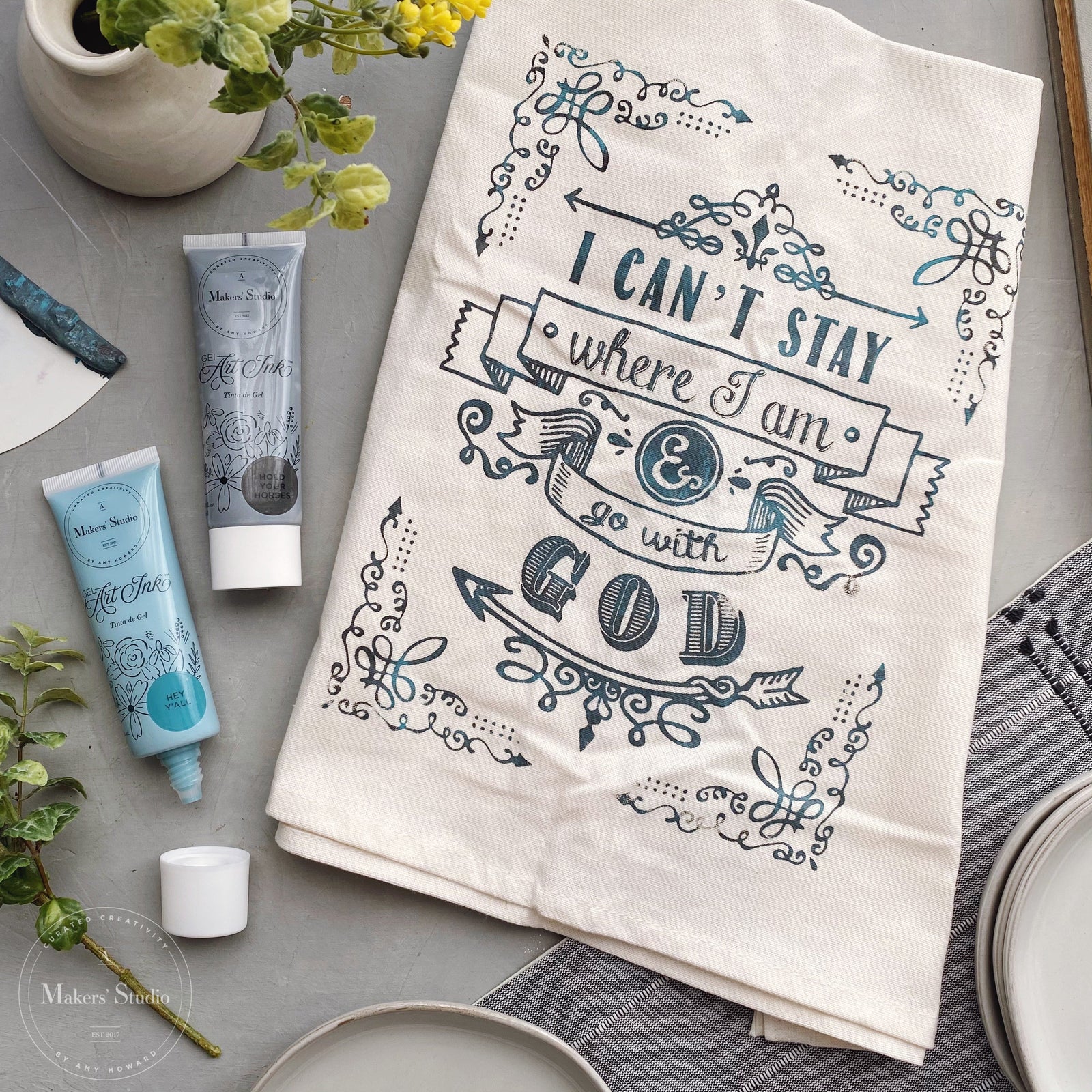 Go with God - Mesh Stencil 8.5x11