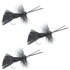 3 Pack Goddard Caddis Black Dry Fly - Hook Size 14