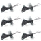 Goddard Caddis Black Dry Fly - 6 Flies Hook Size 16