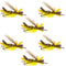 Godzilla Hopper Trout Flies - Yellow High Visibility Grasshopper or Stonefly Dry Fly - 6 Flies Hook Size 10
