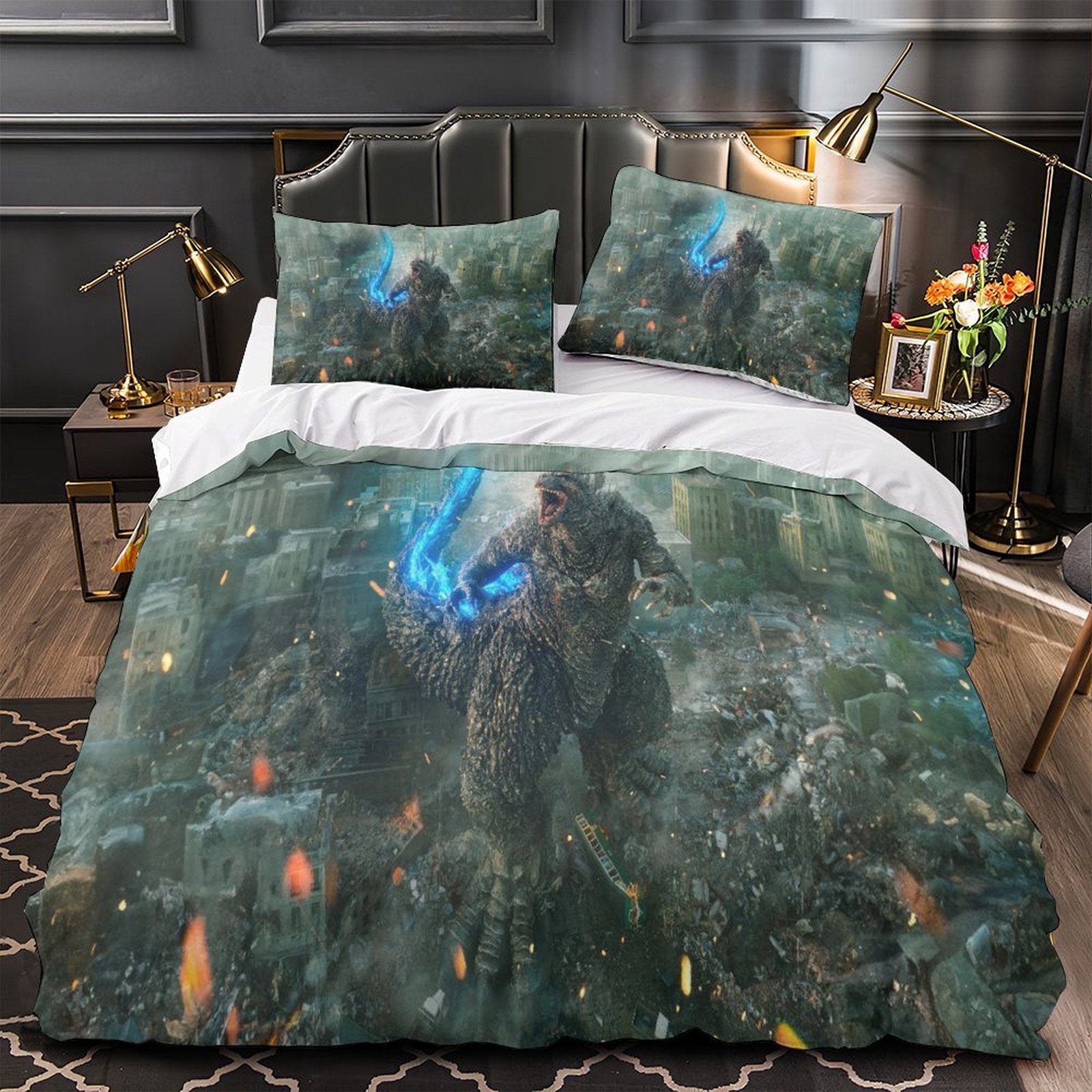 Godzilla Minus One Bedding Set Duvet Cover Without Filler