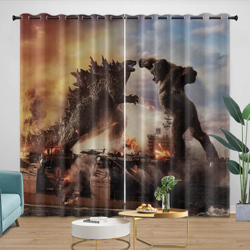 Godzilla X Kong The New Empire Curtains Blackout Window Drapes