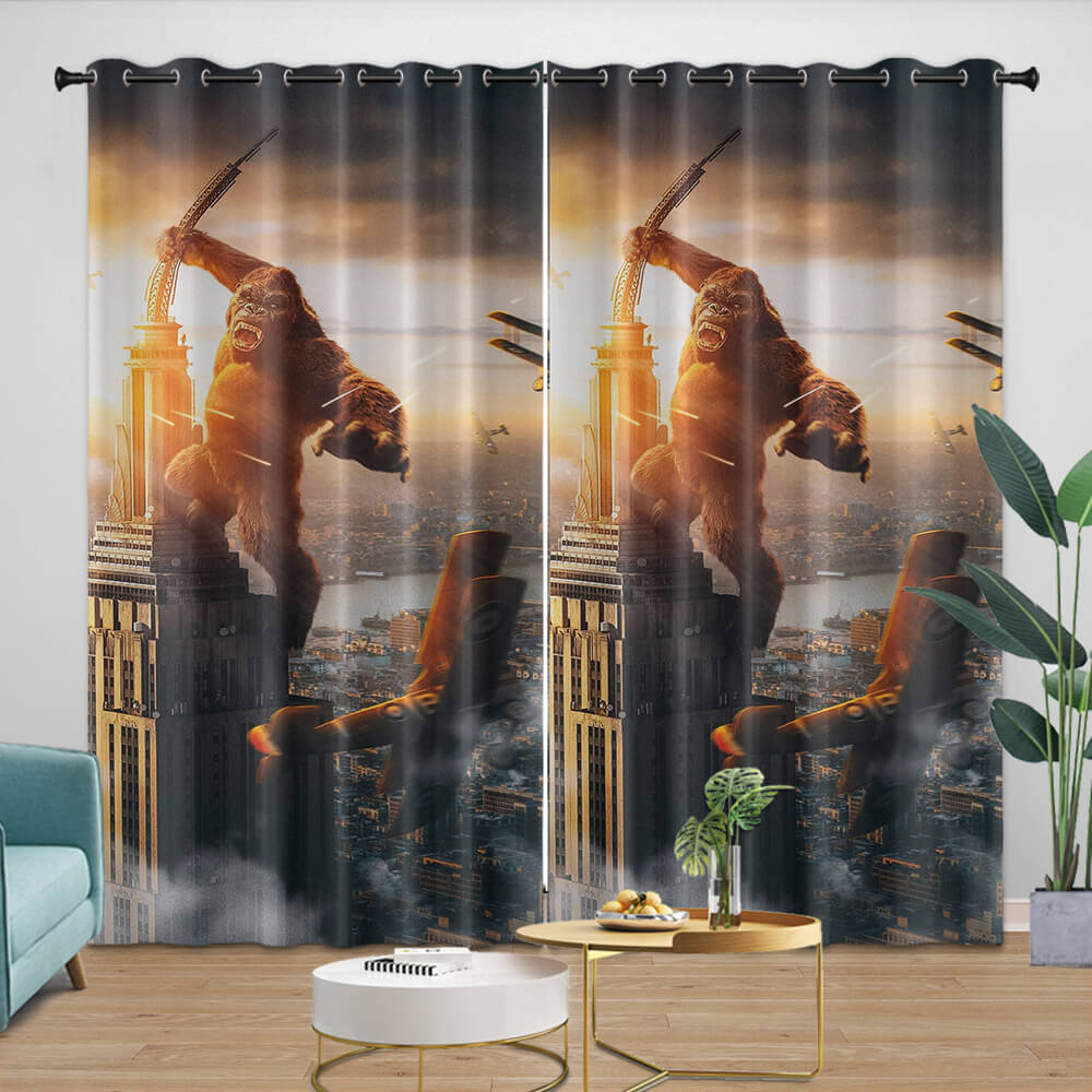 Godzilla X Kong The New Empire Curtains Blackout Window Drapes
