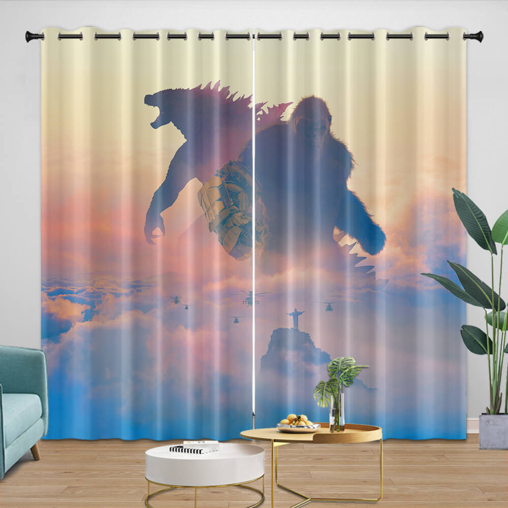 Godzilla X Kong The New Empire Curtains Blackout Window Drapes