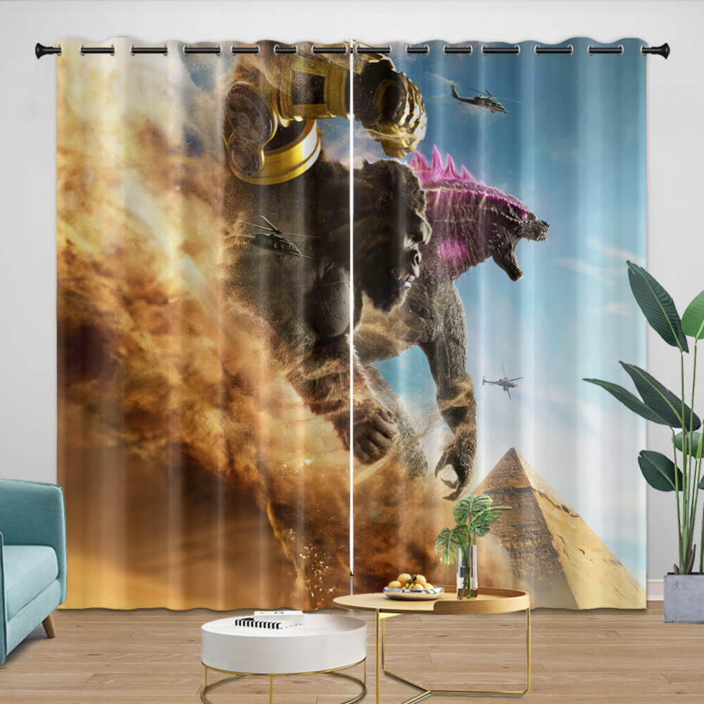 Godzilla X Kong The New Empire Curtains Blackout Window Drapes