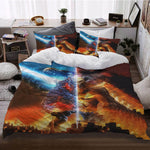 Movie Godzilla vs Kong Pattern Bedding Set Quilt Cover Without Filler