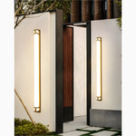 Black/Gold Outdoor Waterproof LED Long Wall Lamp for Garden, Villa, Porch