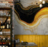 Luxurious Marble Wallpaper. Gold and Black Marble Slate Wall Mural. #6735