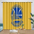 Golden State Warriors Curtains Blackout Window Drapes Room Decoration
