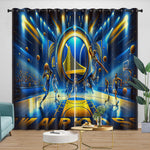 Golden State Warriors Curtains Blackout Window Drapes Room Decoration